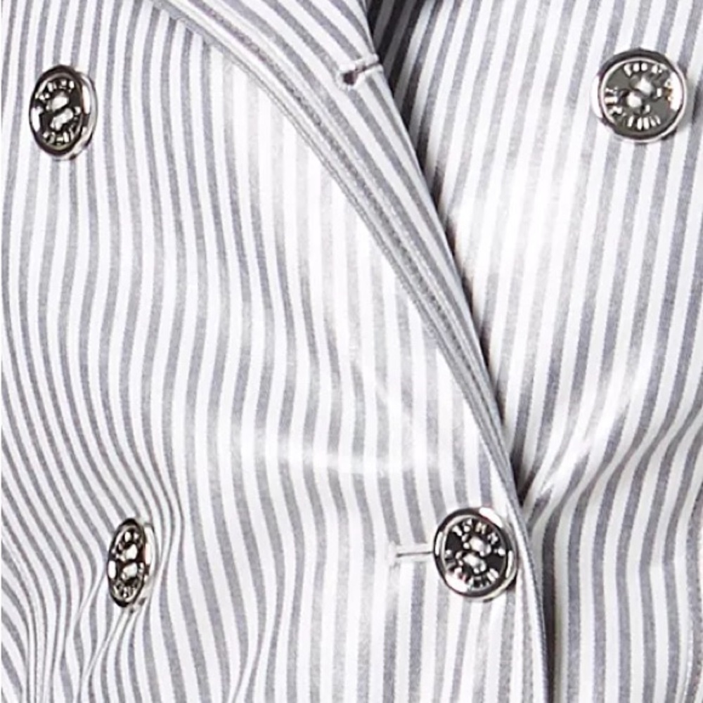 Tommy Hilfiger Coated Striped Trench Coat. Size S - Picture 3 of 16